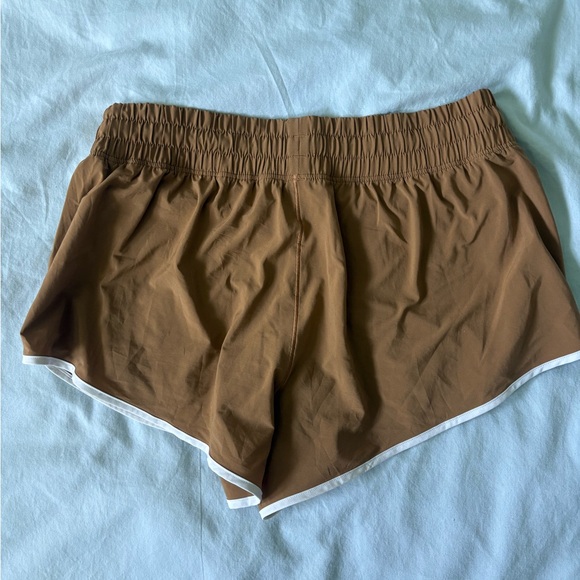 Aerie Brown Women's Athletic Shorts with White Trim | Size M | Never worn before - Picture 2 of 5